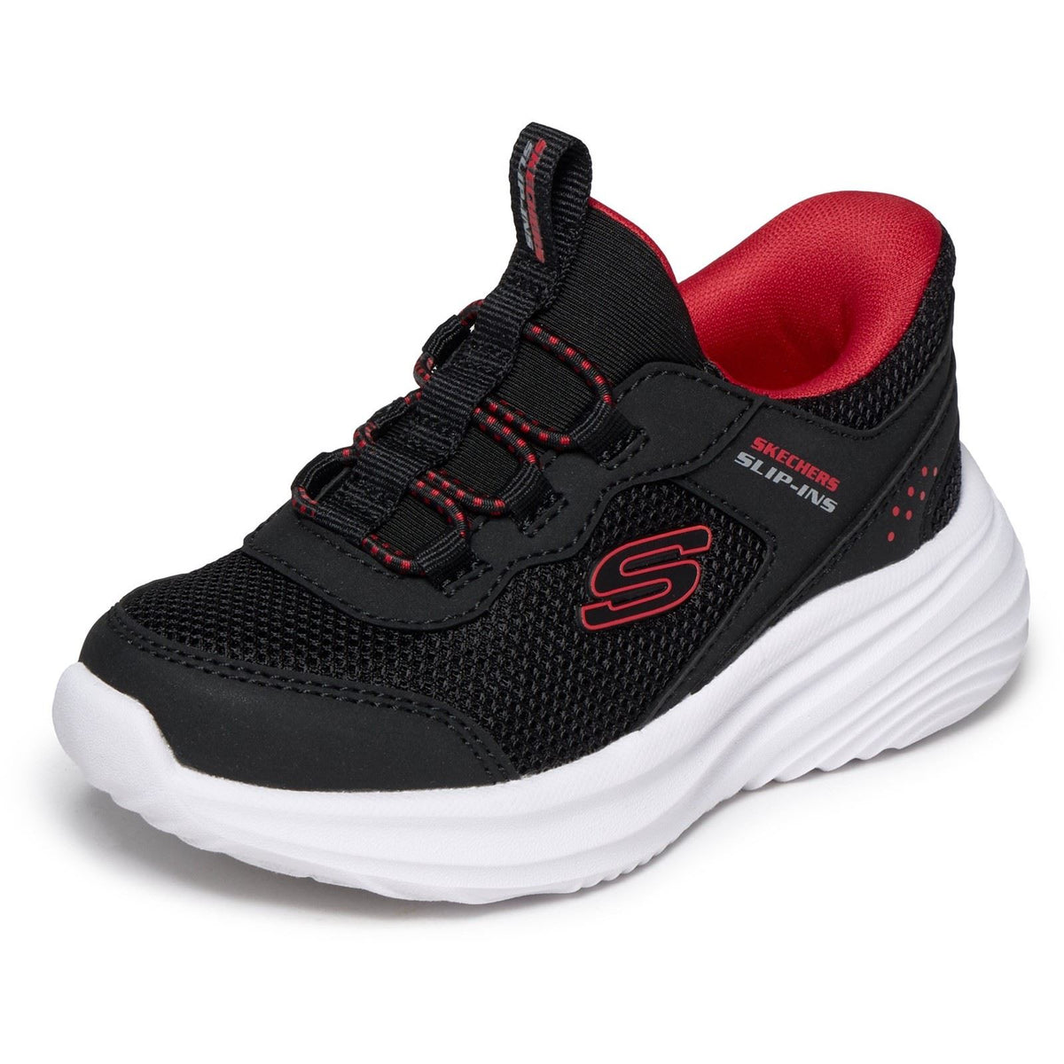 Skechers Bounder Pro Boy's Black/Red Trainers