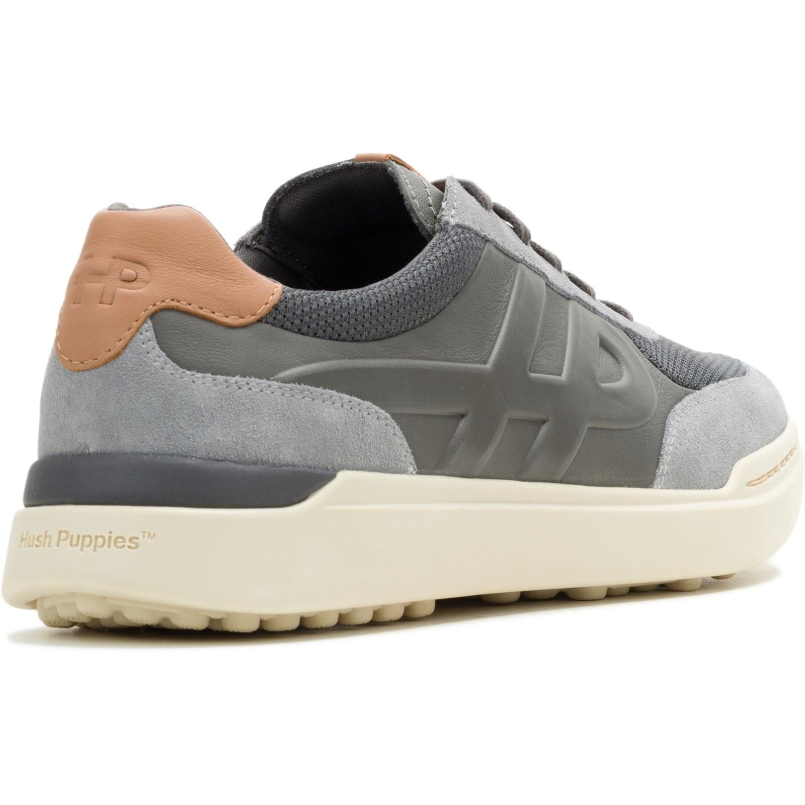 Hush Puppies Wes HP Sneaker Suede Men's Charcoal Trainers
