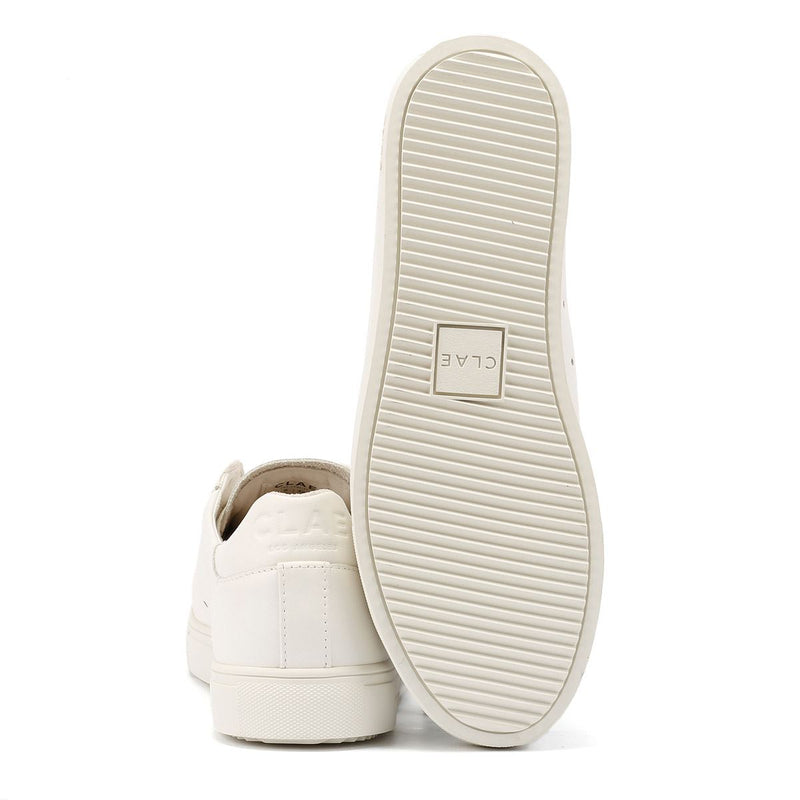 Clae Bradley Essentials Leather Men's Triple White Sneakers