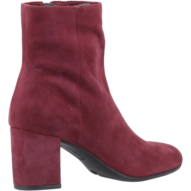 Hush Puppies Octavia Suede Women's Bordeaux Heeled Ankle Boots