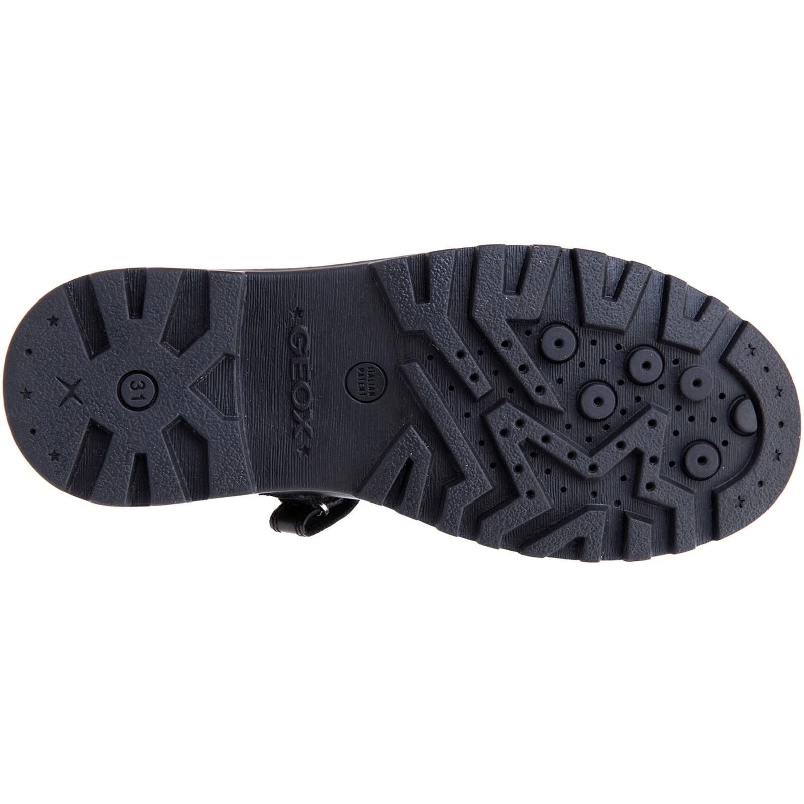 Geox J Casey G. P Leather Girl's Black Shoes