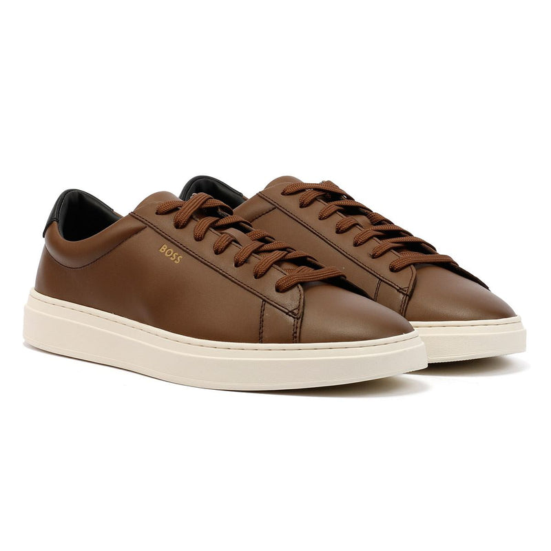 Boss Kieran Tennis Leather Men's Brown Sneakers