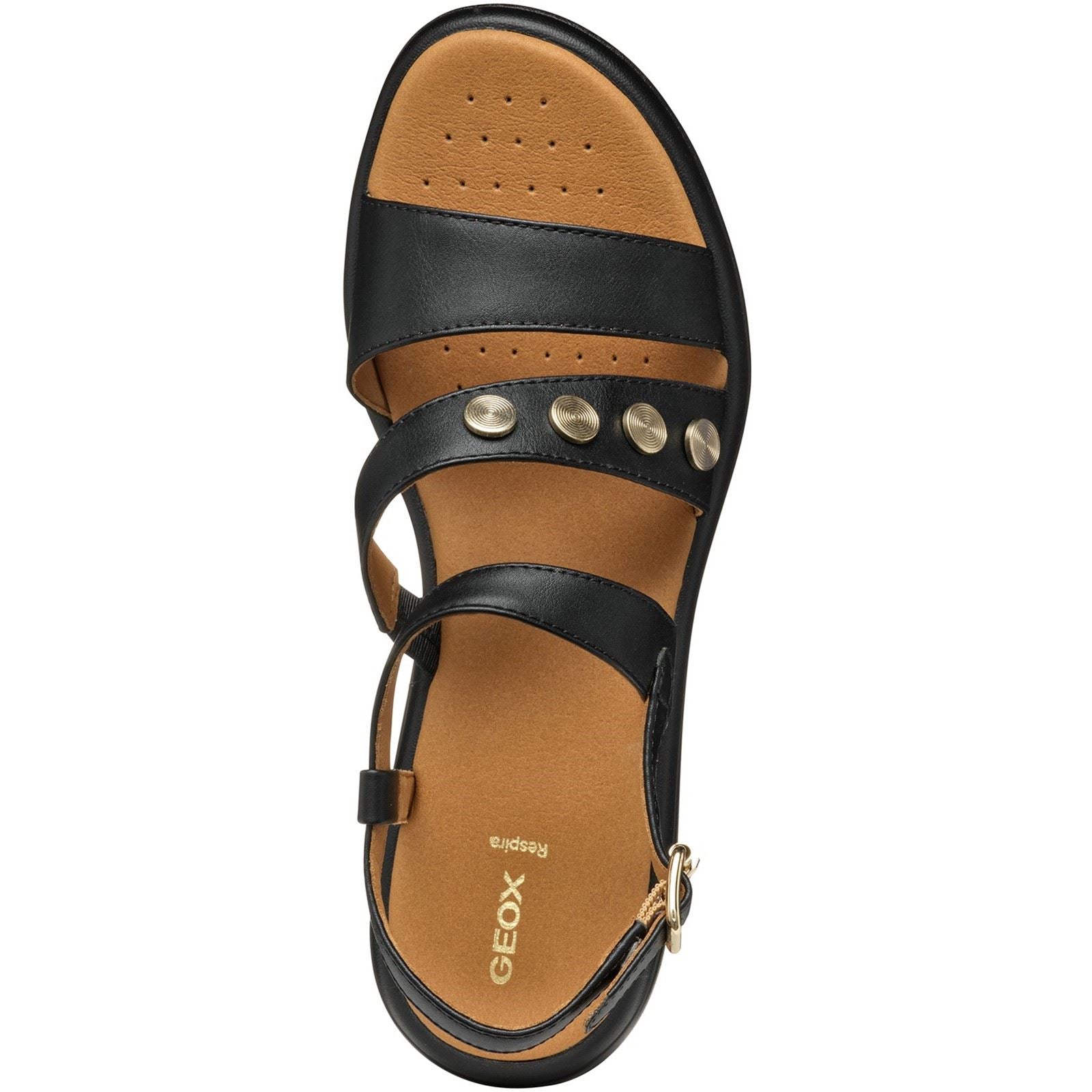 Geox D MELICONIA Synthetic Synthetic Women's Black Wedges
