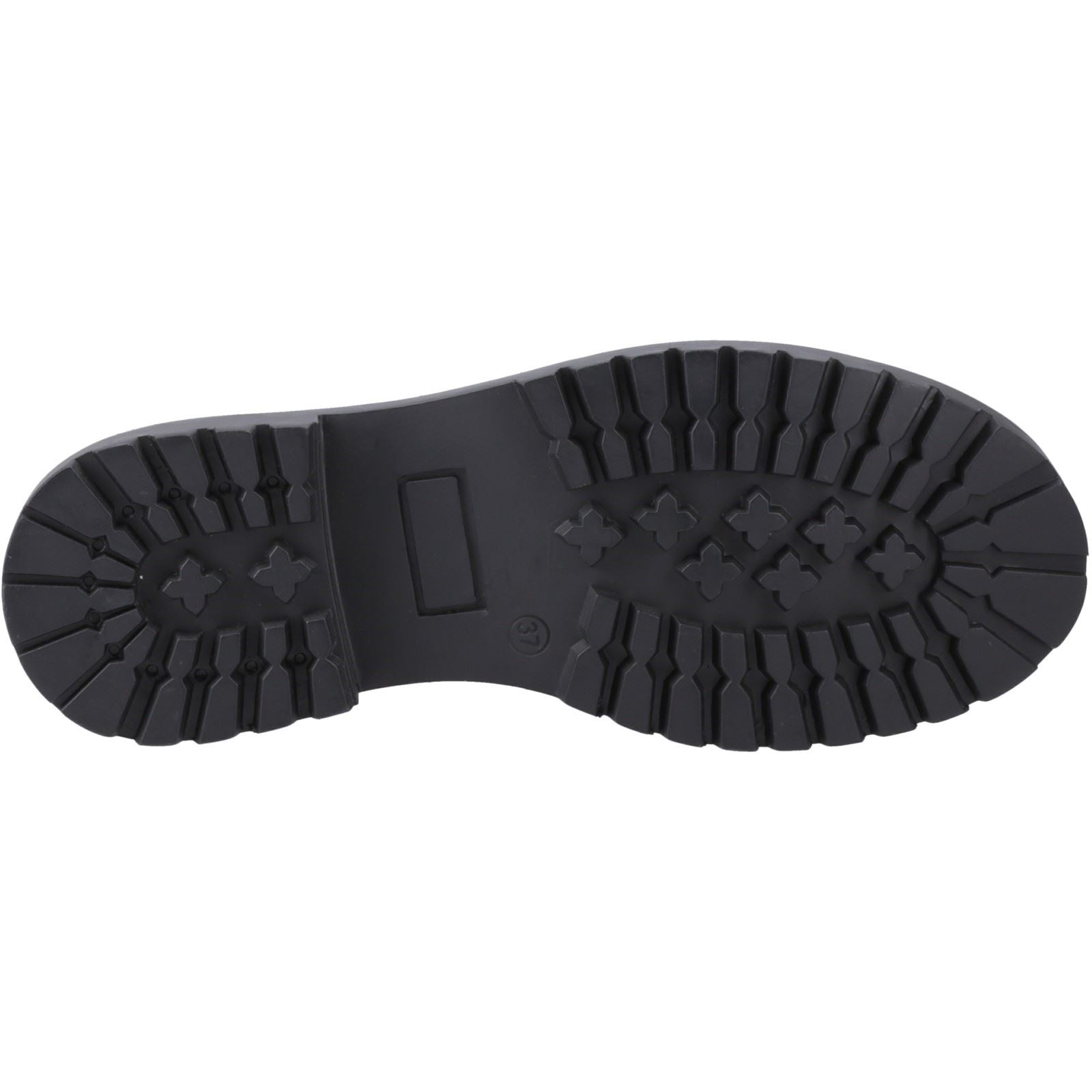 Hush Puppies Aubrey Lace Up Snr Leather Girls's Black Derby Shoes