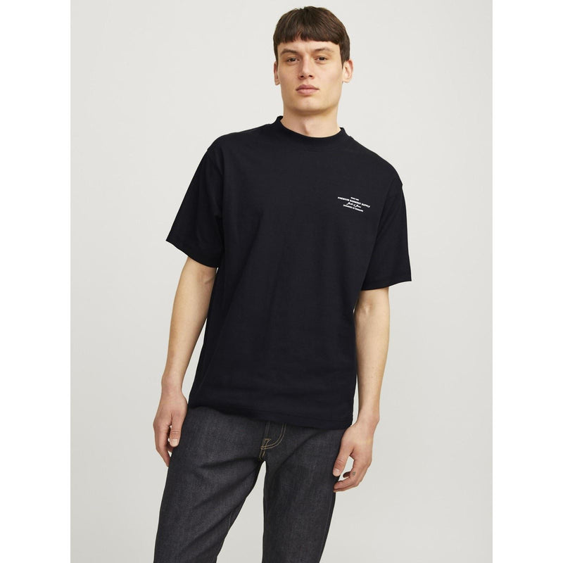 Jack & Jones Chad Branding Cotton Men's Black T-Shirt