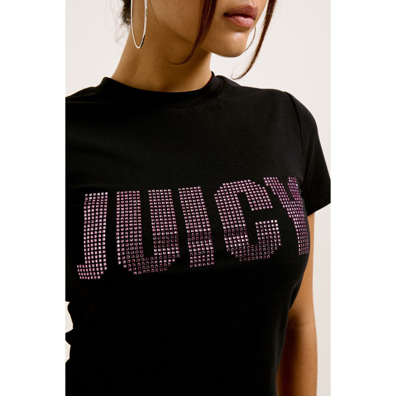 Juicy Couture Impact Juicy Logo Cotton Women's Black T-Shirt