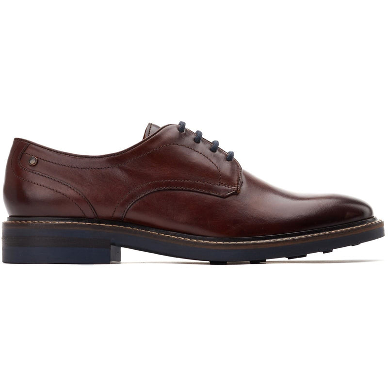 Base London Mawley Leather Men's Burnt Brown Oxford Shoes