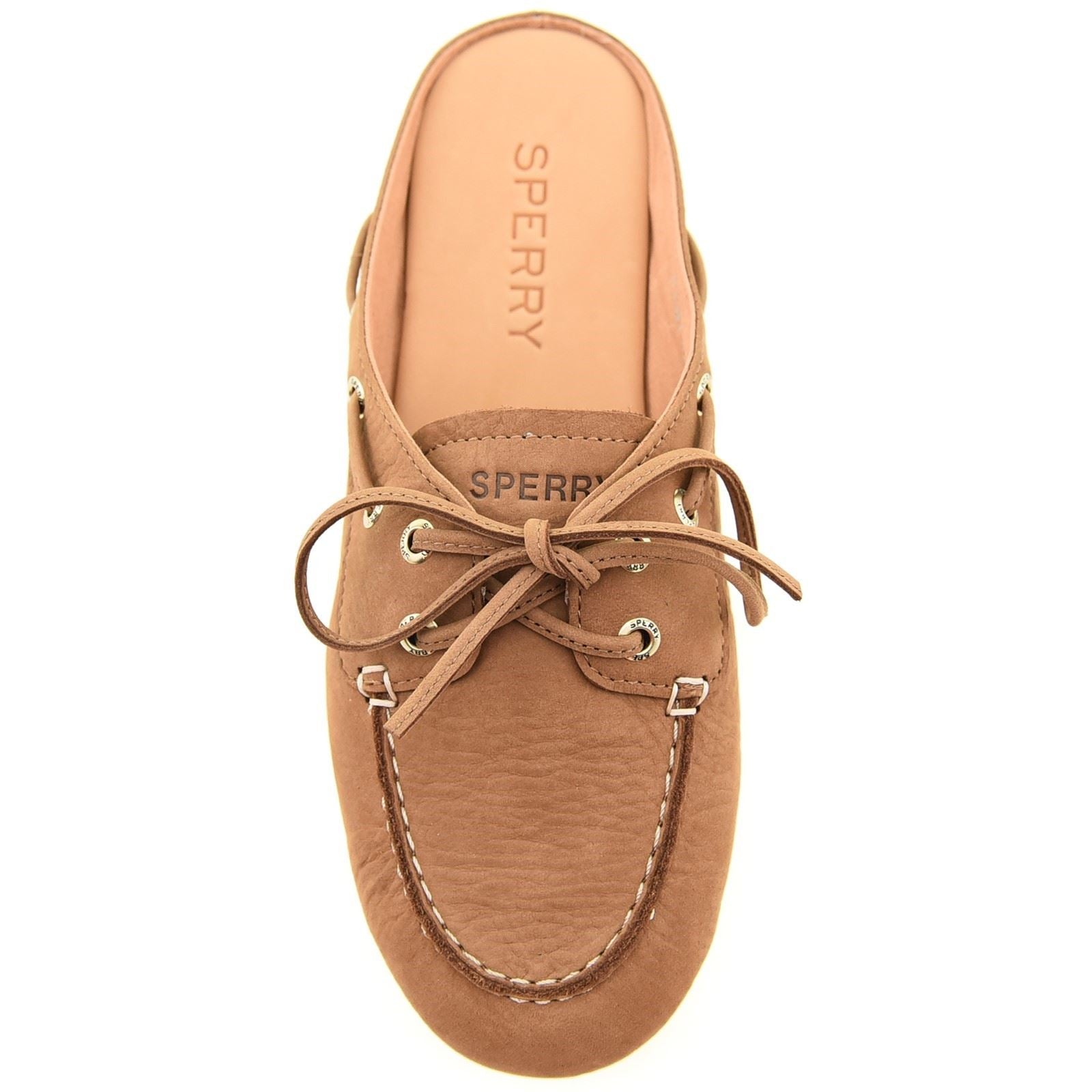 Sperry Slim Leather Women's Tan Mules