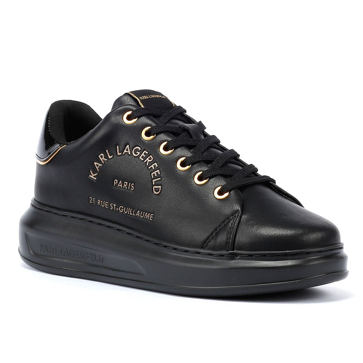 Karl Lagerfeld Kapri Metal Maison Glitter Women's Black/Gold Sneakers