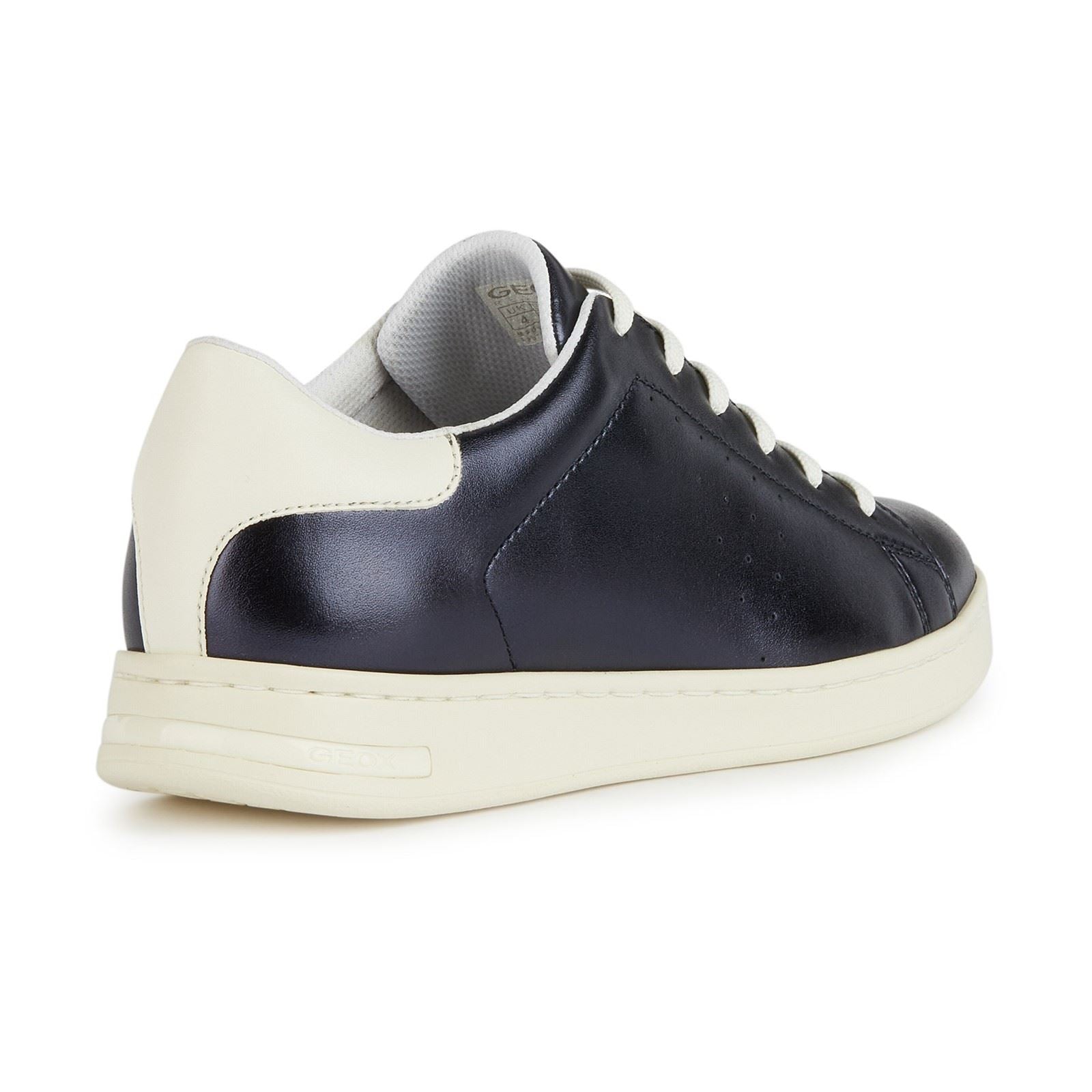 Geox D Jaysen B Leather Women's Dark Jeans/Optic White Sneakers