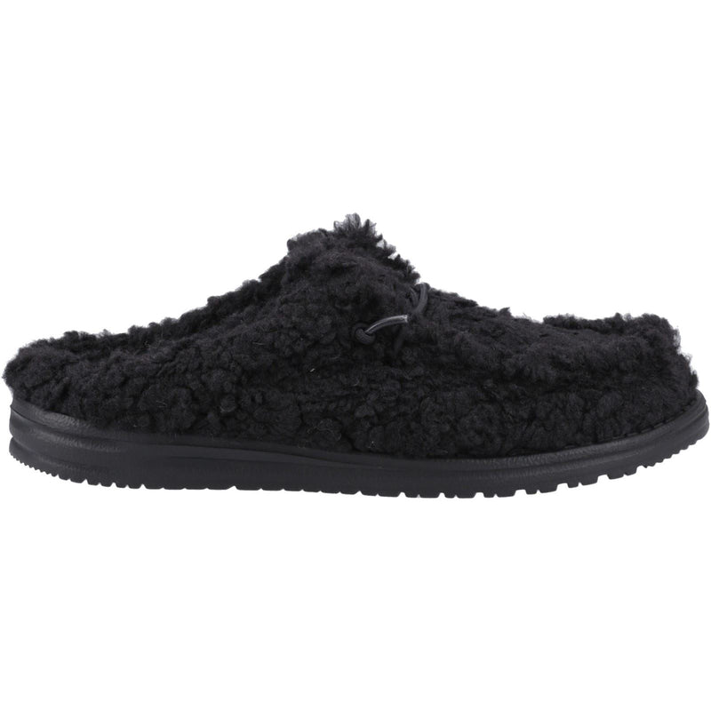 HEYDUDE Wally Synthetic Men's Black/Black Mules