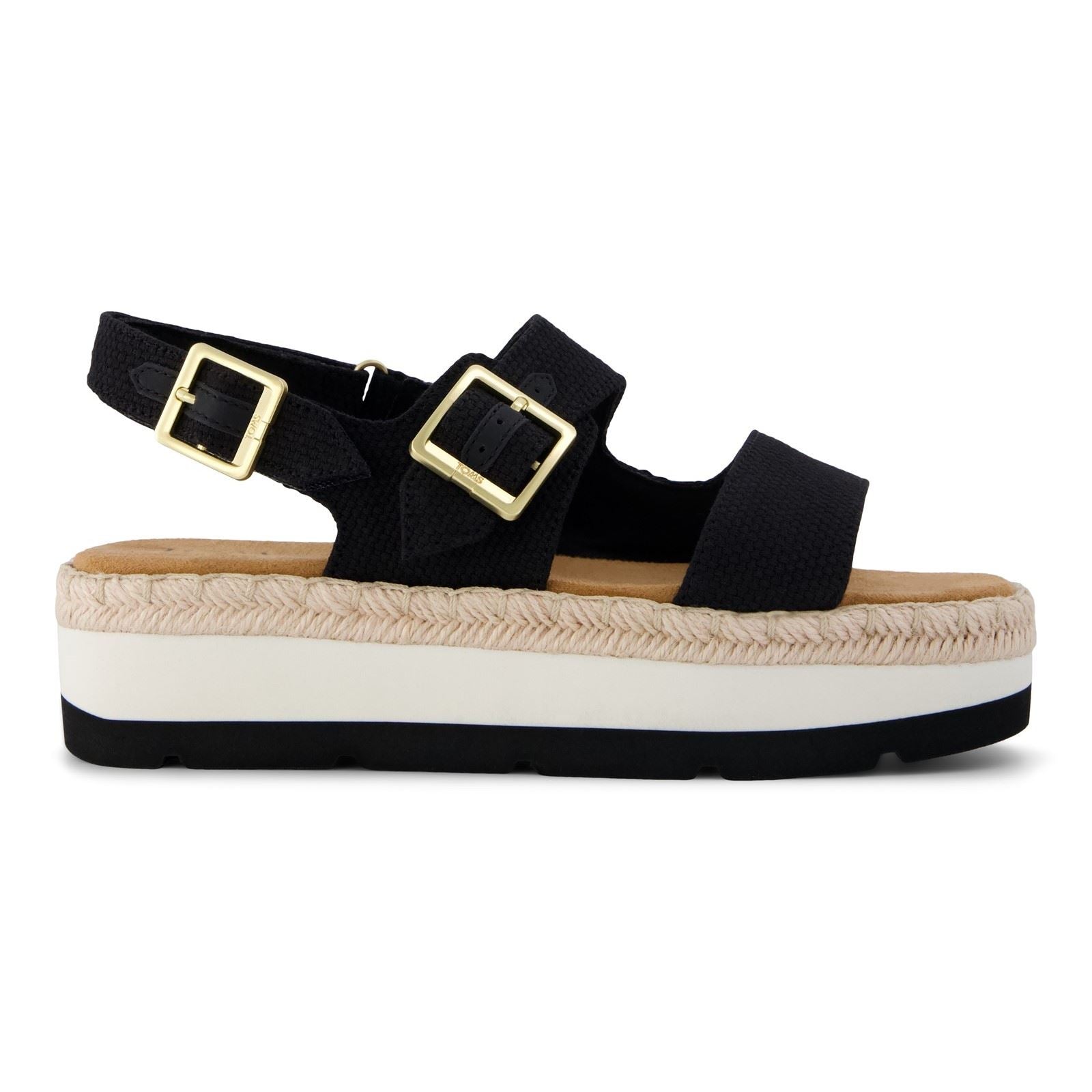 TOMS Giana Textile Women's Black Beachside Sandals