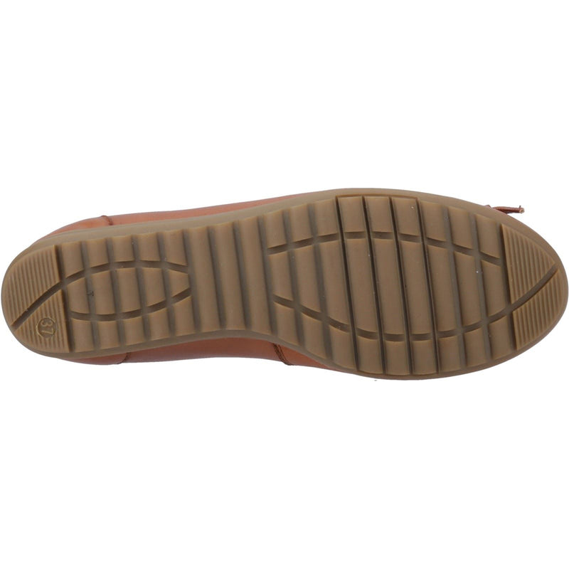 Hush Puppies Lucille Leather Women's Tan Flats