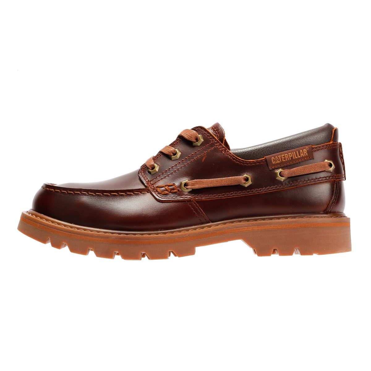 Caterpillar Colorado Boat Lo Leather Men's Dark Russet Lace-Up Shoes