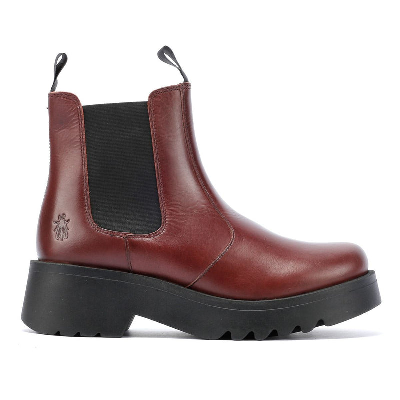 Fly London Medi Leather Women's Wine Boots