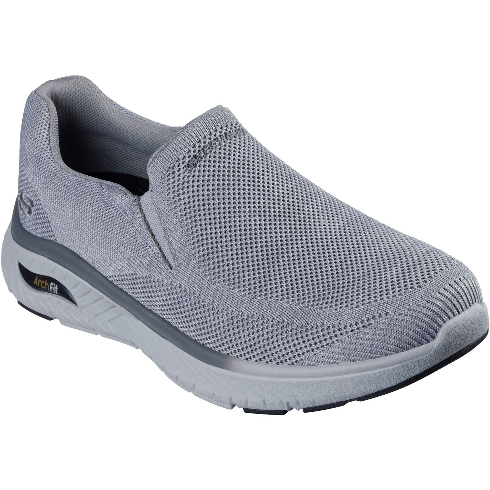 Skechers Arch Fit Crosser Locke Polyester Men's Grey Sneakers