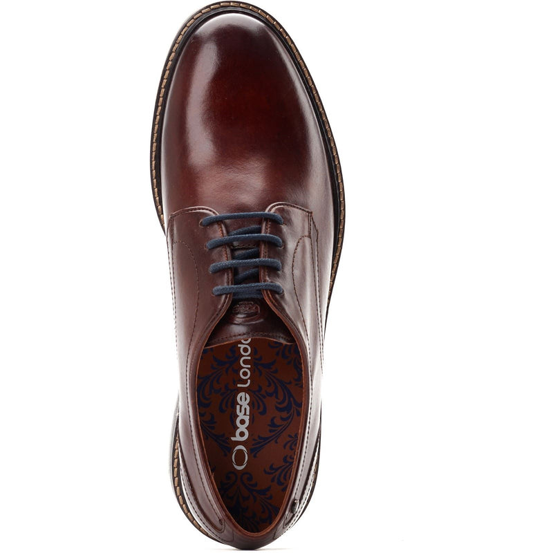 Base London Mawley Leather Men's Burnt Brown Oxford Shoes