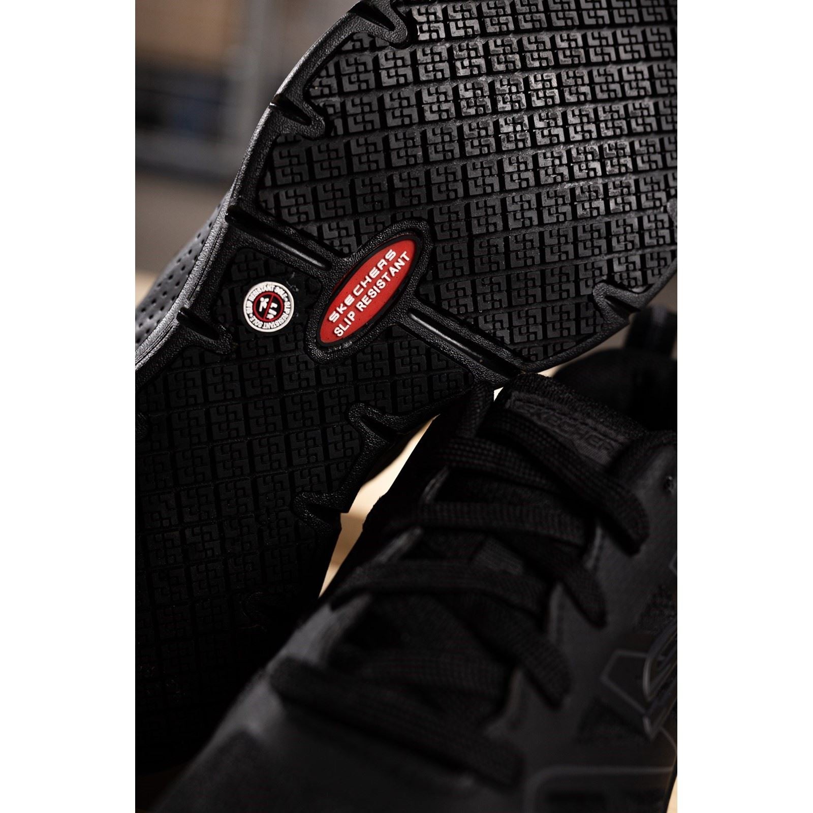 Skechers Workwear Arch Fit SR Axtell Polyester Men's Black Safety Sneakers