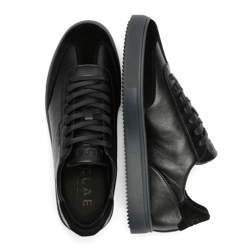 Clae Deane Leather Clear Men's Black Sneakers