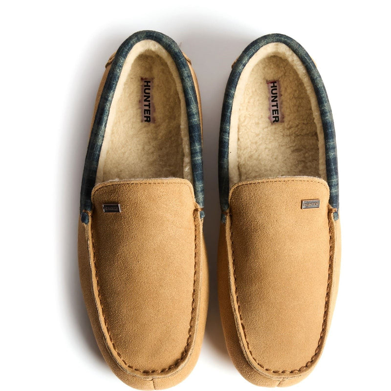 Hunter Moccassin Slipper Suede Men's Biscuit Slippers