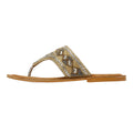 Tower London Wide Vamp Toepost Women's Gold Sandals