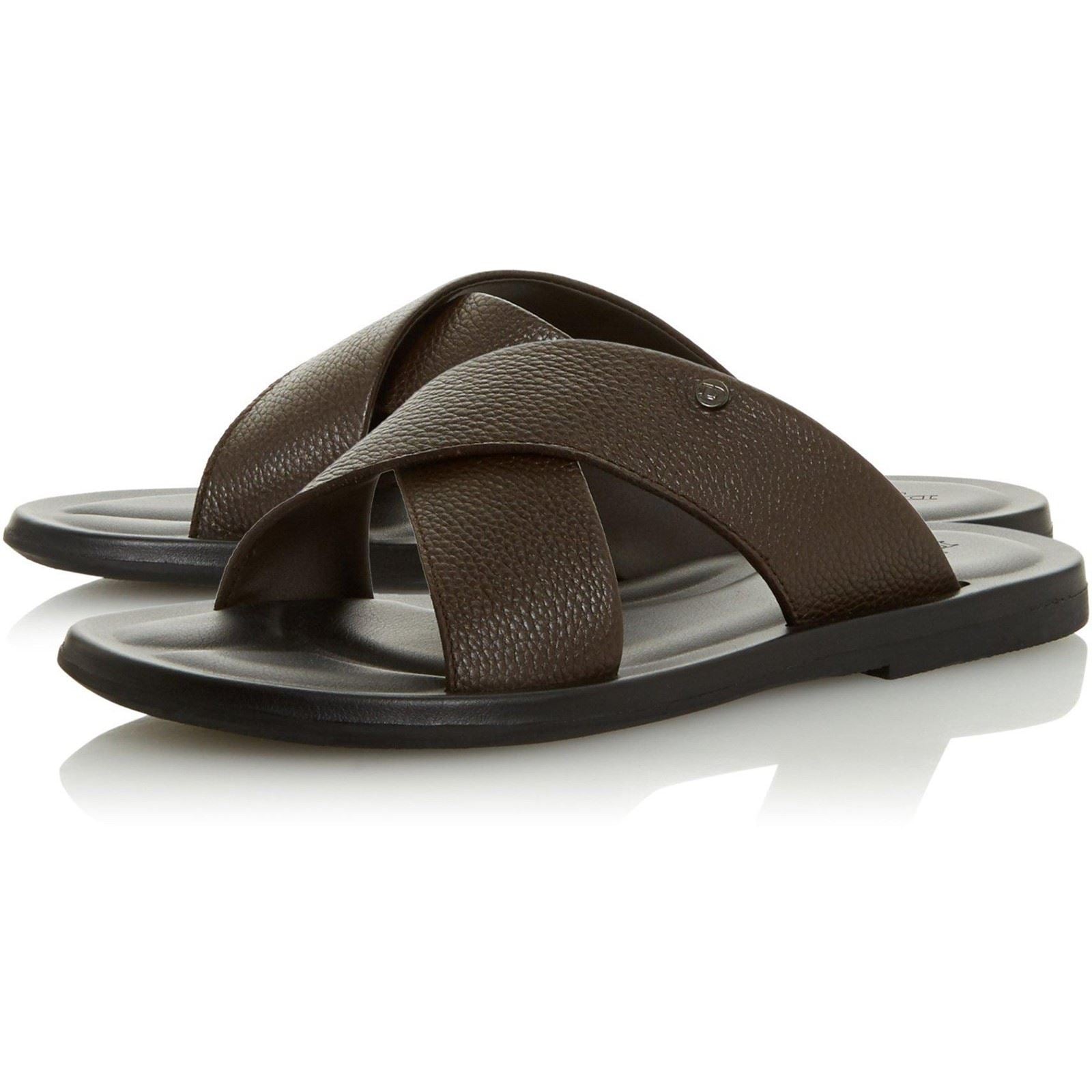 Dune Frankss Leather Men's Brown Sandals