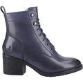 Hush Puppies Harriet Leather Women's Navy Heeled Ankle Boots