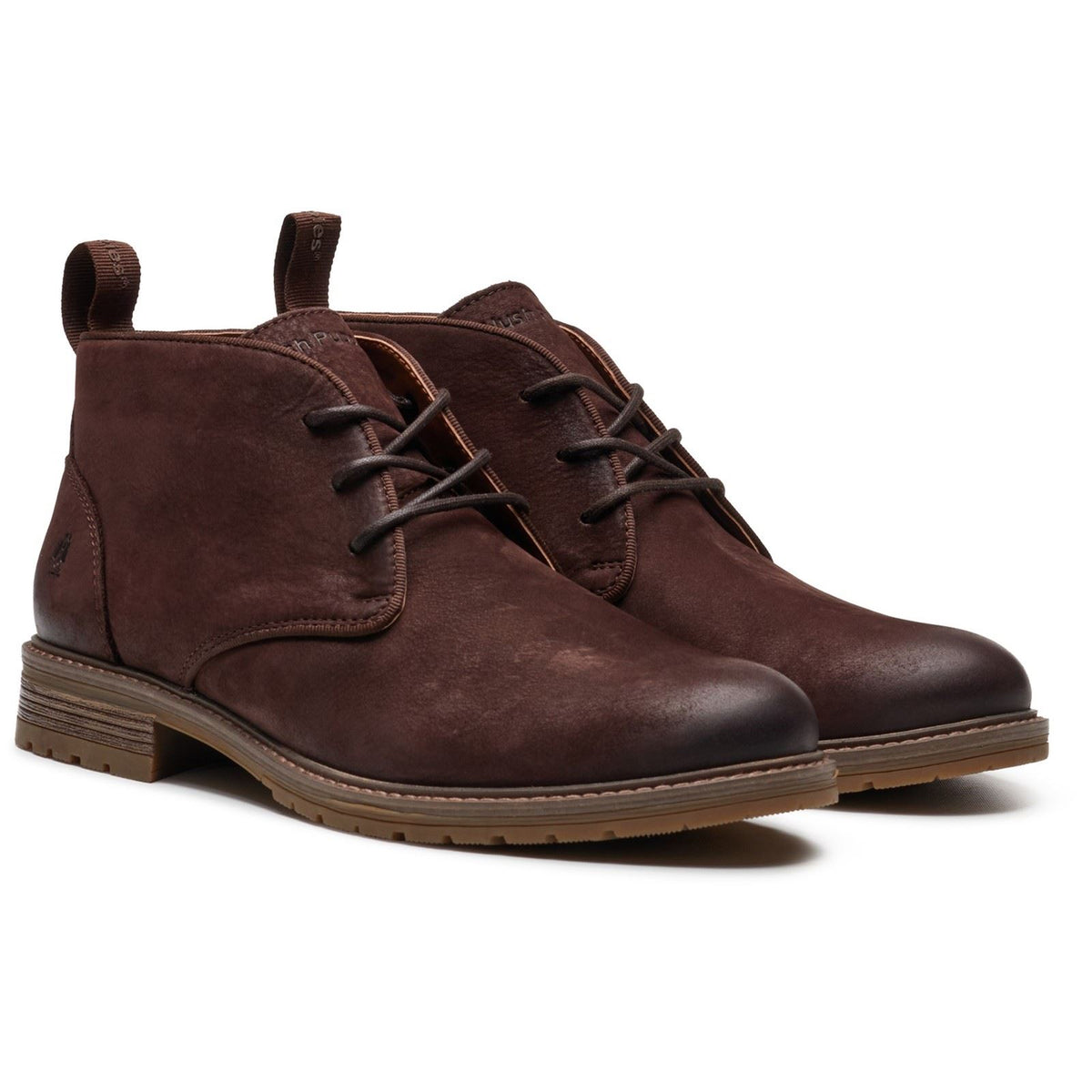 Hush Puppies Ricky Leather Men's Dark Brown Ankle Boots