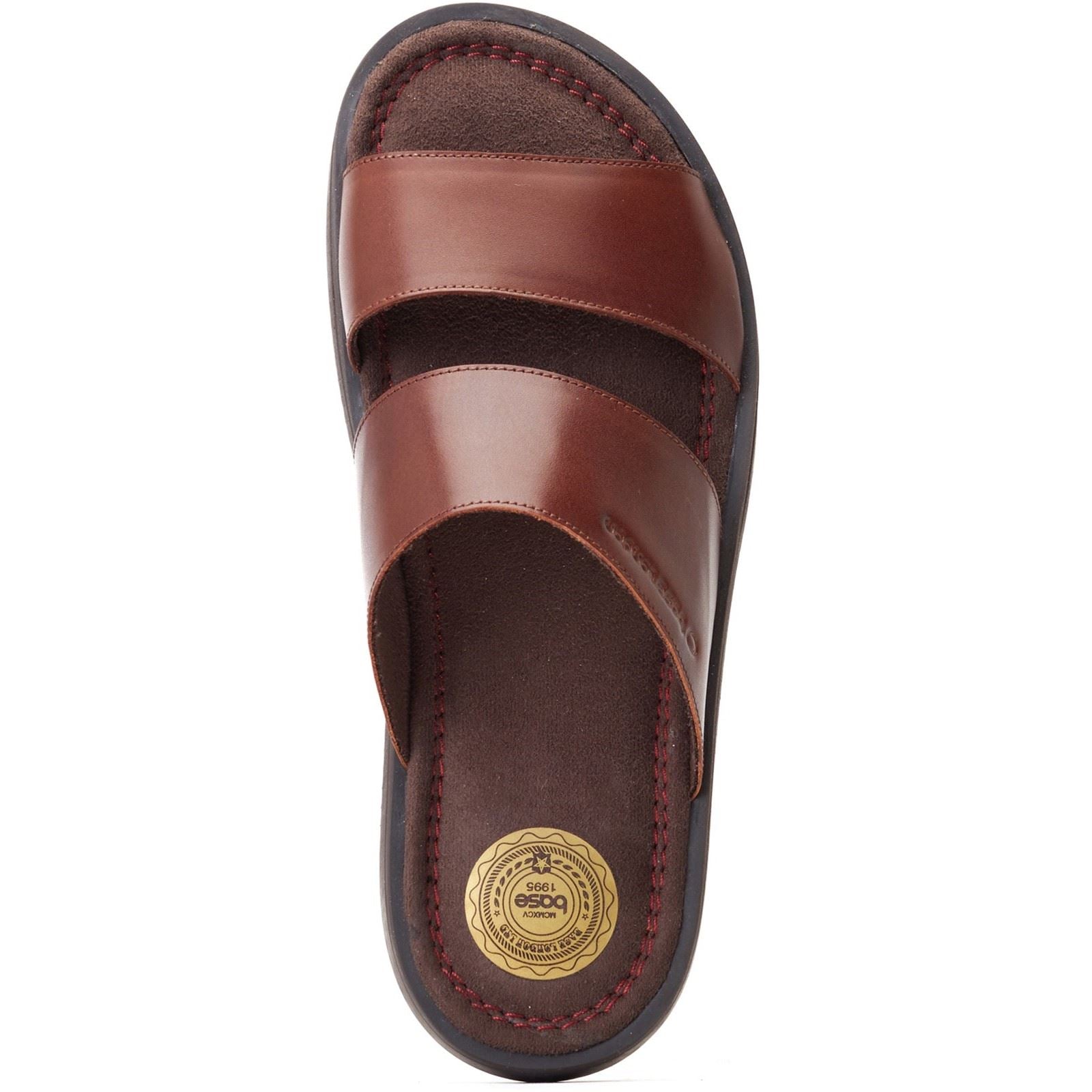 Base London Maven Leather Men's Burnt Brown Sandals