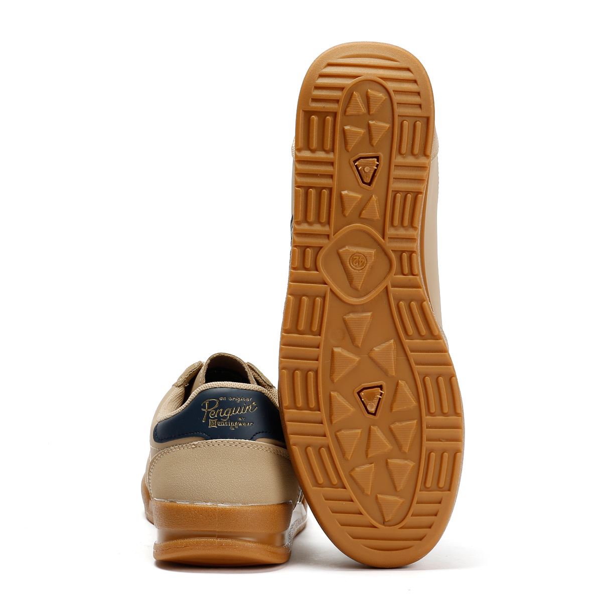 Penguin Gaz Men's Beige/Navy Sneakers