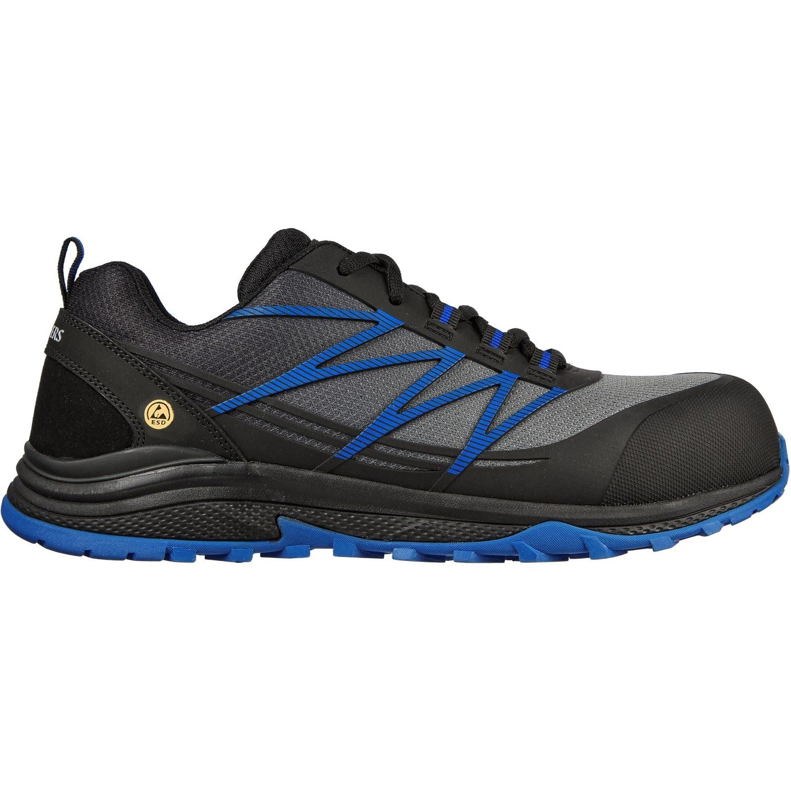 Skechers Workwear Puxal Textile Men's Black/Blue Safety Sneakers