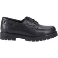 Hush Puppies Lucy Leather Girls's Black Boat Shoes