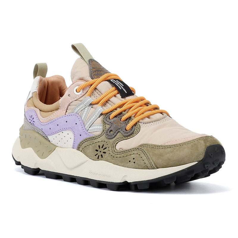 Flower Mountain Yamano 3 Suede Militare/Taupe/Violet Sneakers