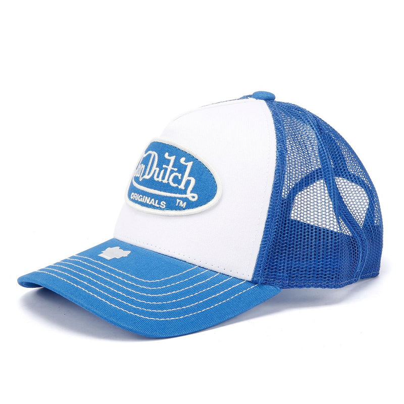 Von Dutch Trucker Boston Cotton White/Blue Caps