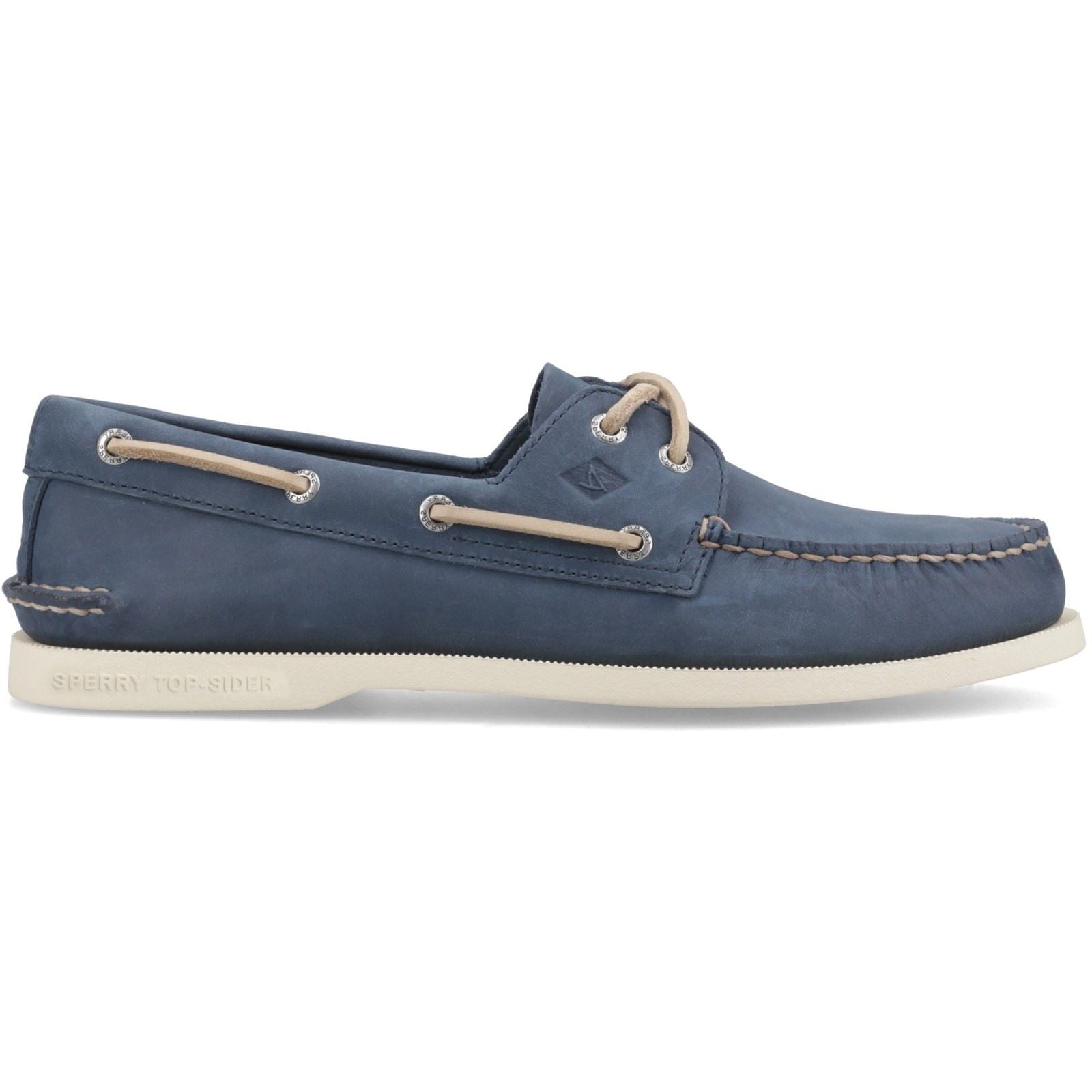 Sperry Authentic 2 Eye Leather Men's Navy Boat Shoes