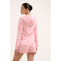 Juicy Couture Robertson Classic Jacket Synthetic Women's Pink Hooded Sweatshirt