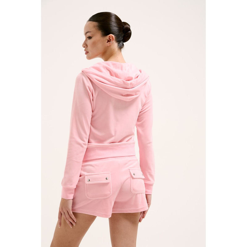 Juicy Couture Robertson Classic Jacket Synthetic Women's Pink Hooded Sweatshirt