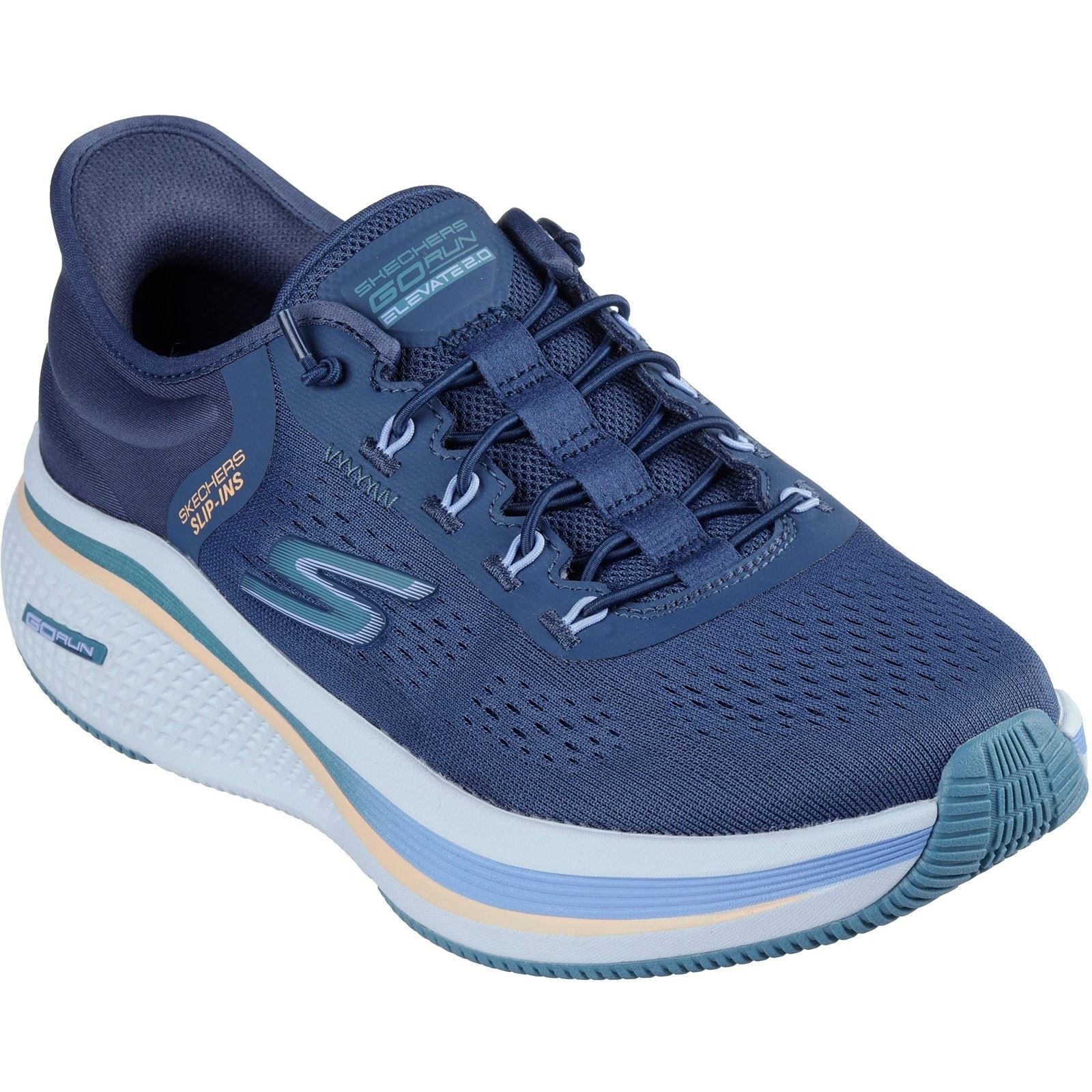 Skechers Performance Go Run Elevate 2.0 Banyan Textile Women's Navy/Teal Sneakers