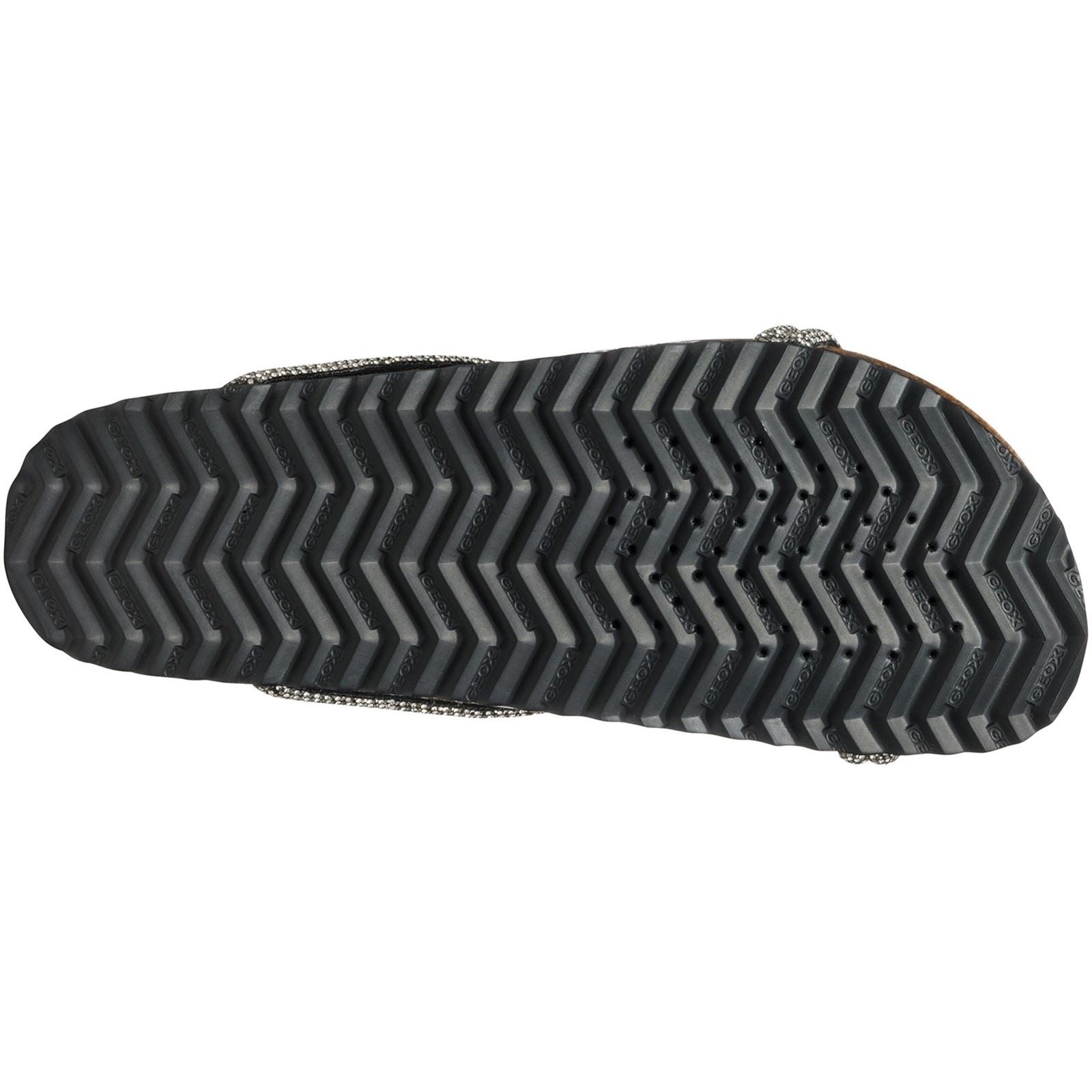 Geox D BRIONIA R Synthetic Women's Black/Silver Sandals