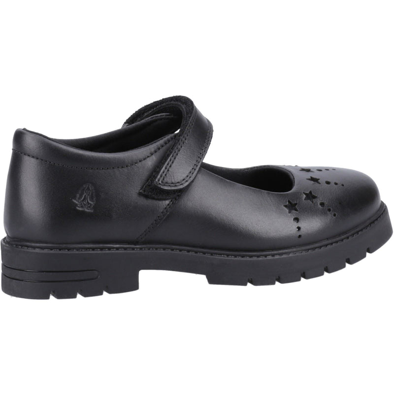 Hush Puppies Sabrina Senior Leather Girls's Black Shoes