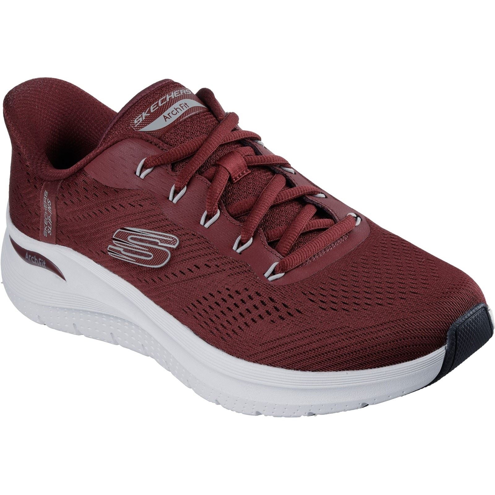 Skechers Arch Fit 2.0 Lestur Textile Men's Burgundy Sneakers