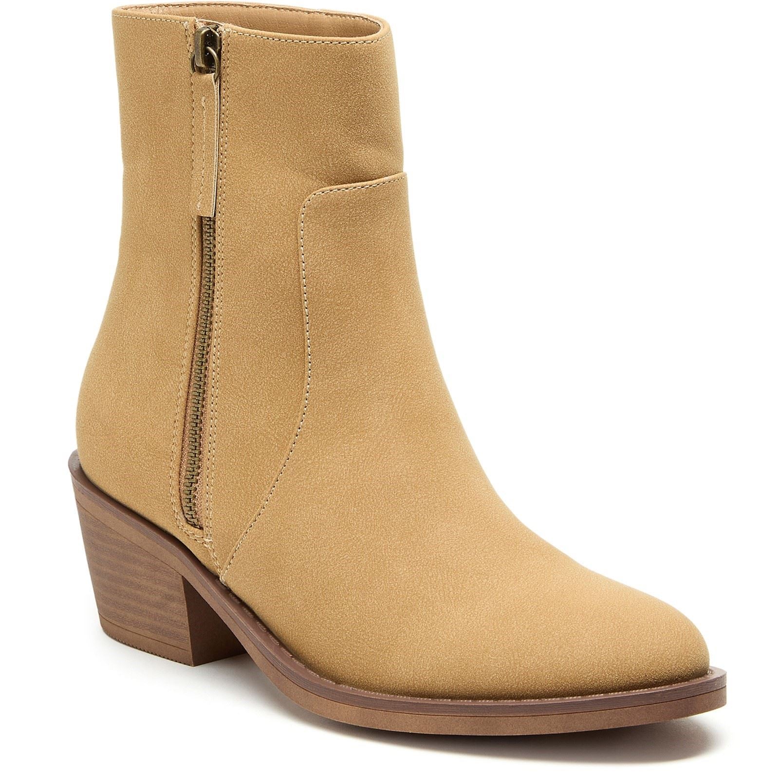 Rocket Dog Yonder Polyurethane Women's Camel Heeled Ankle Boots