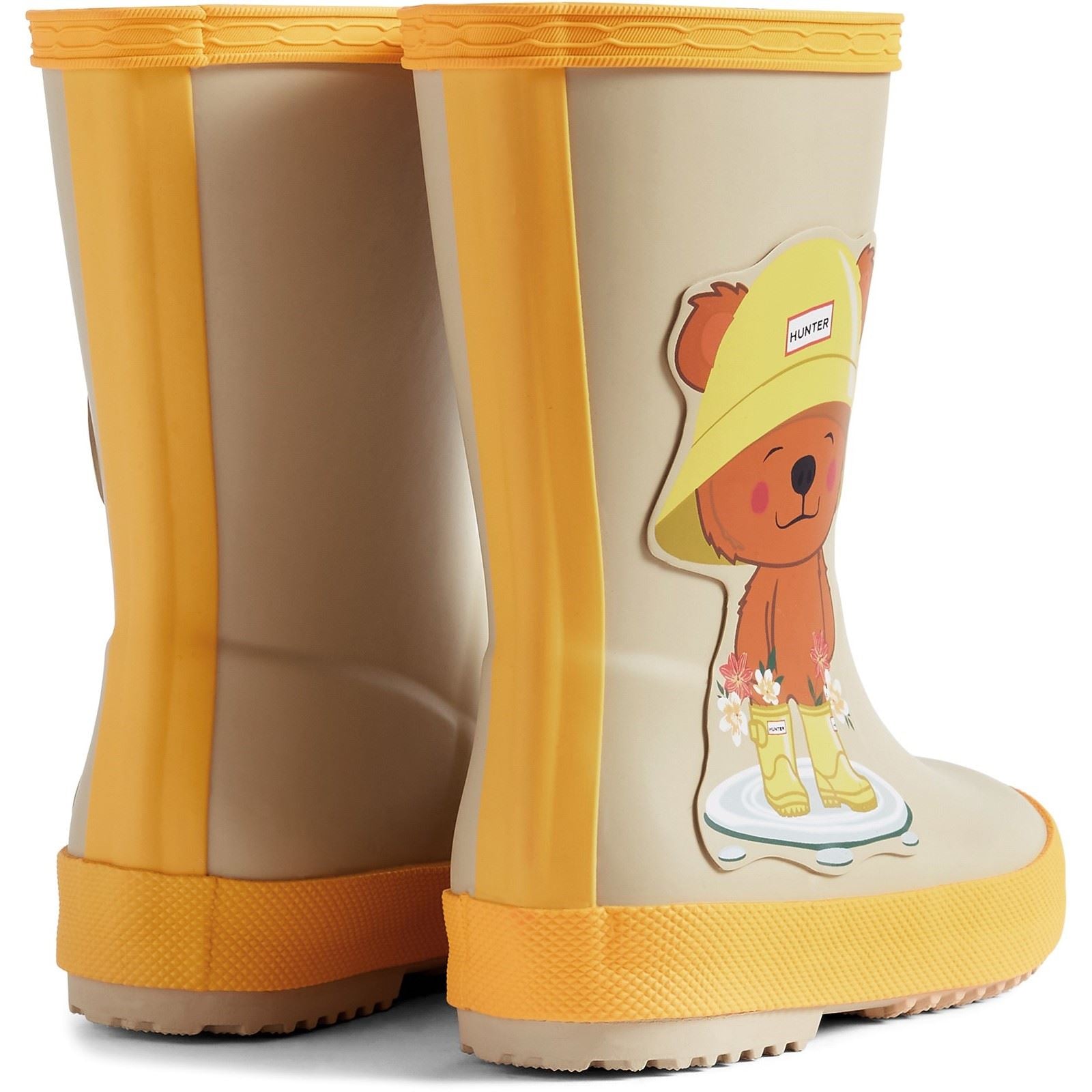 Hunter First Bear Print Rubber Kid's Bear Print Wellington Boots
