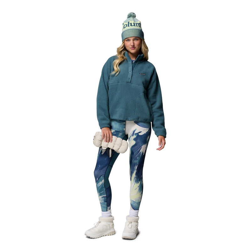 Columbia Jasper Ridge Pebbled Fleece Half Snap Polyester Women's Blue Pullover