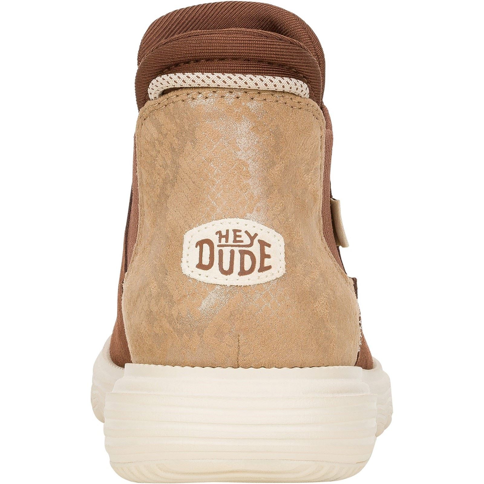 HEYDUDE Branson Novelty Leather Women's Brown/Snake Boots