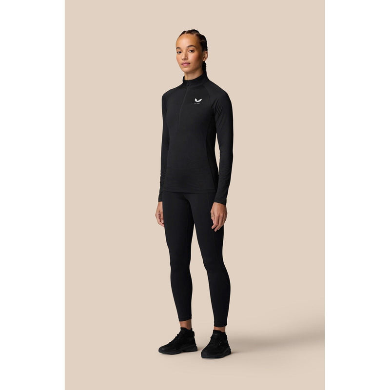 Castore 1/2 Zip Long Sleeve Top Synthetic Women's Black