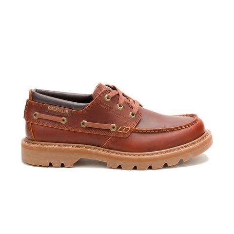 Caterpillar Colorado Boat Lo Leather Men's Dark Russet Lace-Up Shoes
