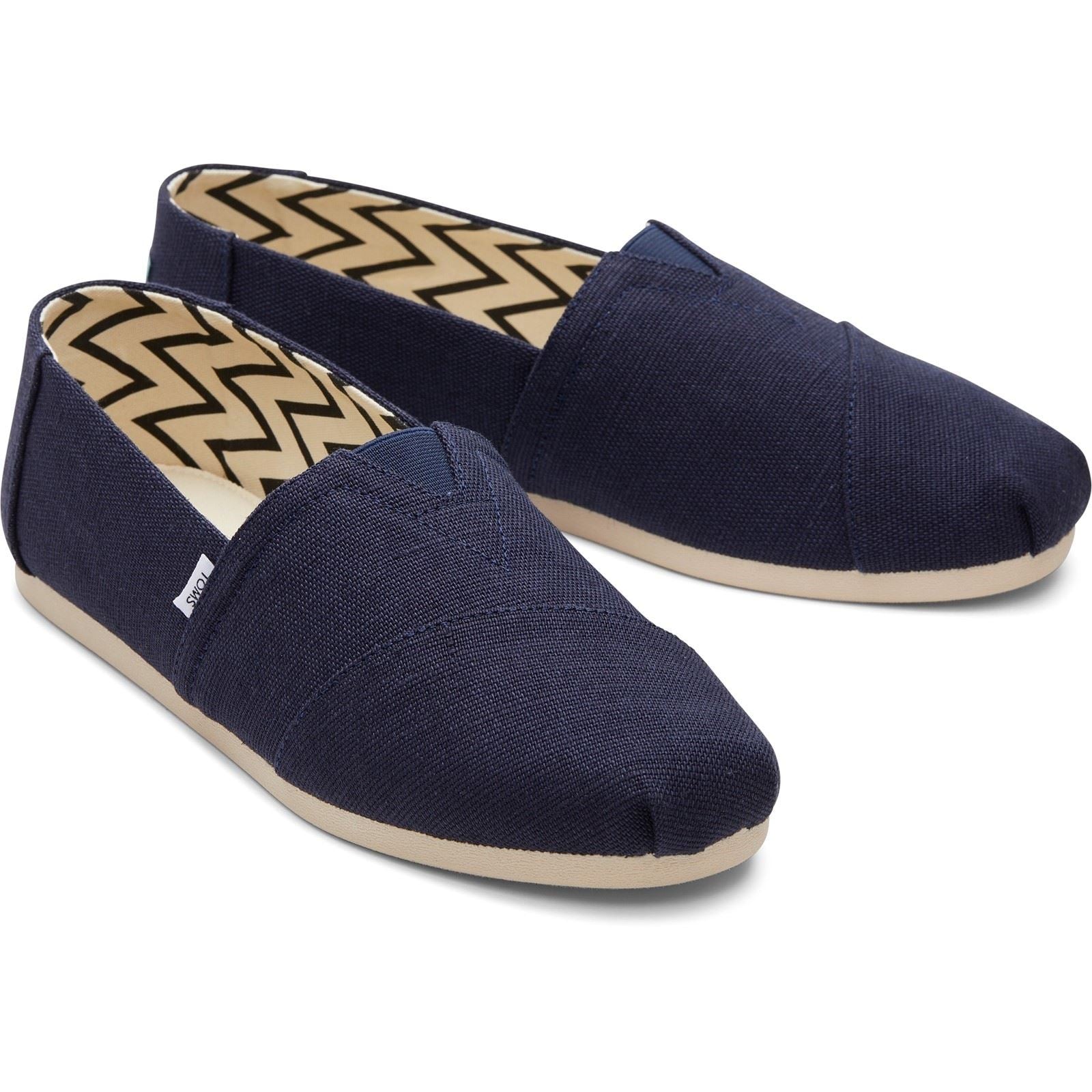 TOMS Alpargata Cotton Women's Navy Espadrilles