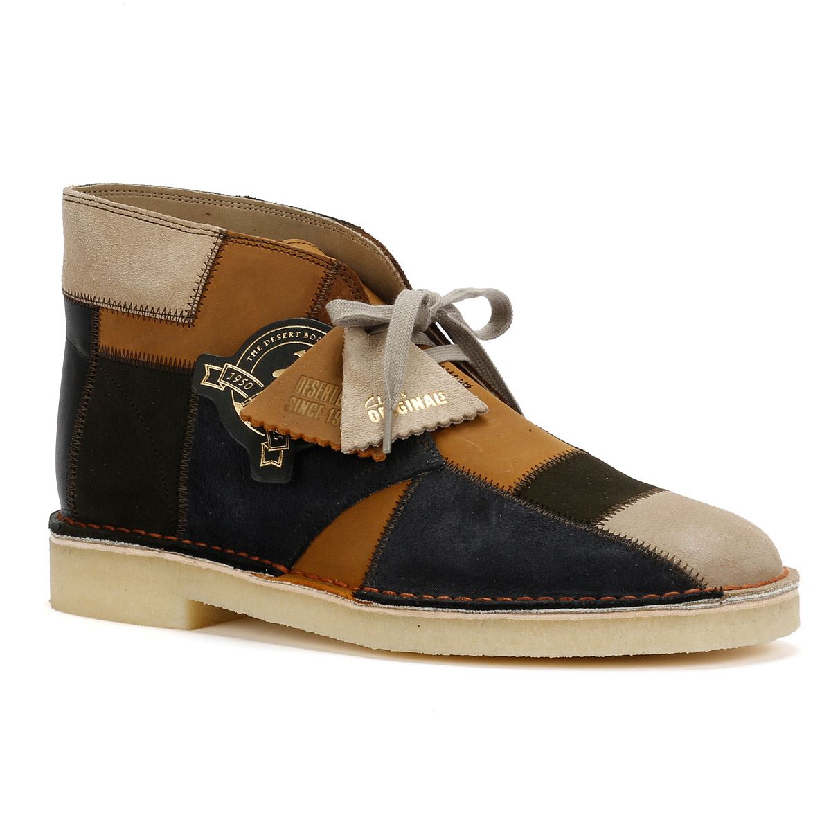 Clarks Originals Desert Patch Suede Men's Multi Brown Boots