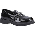 Hush Puppies Lydia Patent Senior Leather Girls's Black Loafers